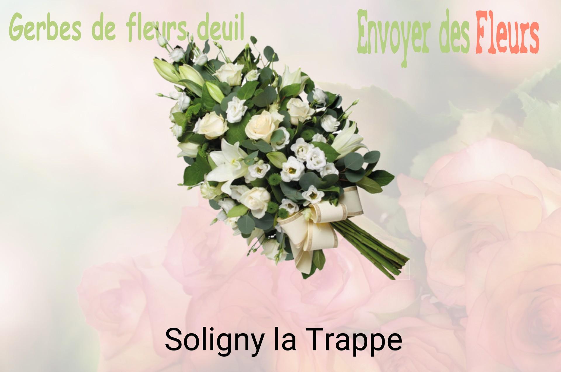 Gerbe de fleurs de deuil livrée à Soligny-la-Trappe